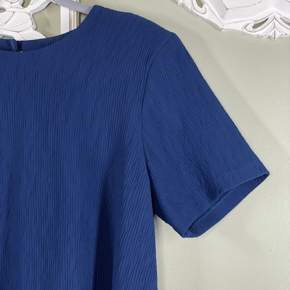 Simply Susan by Susan Graver Blue Crepe Tee Keyhole - Picture 6 of 6